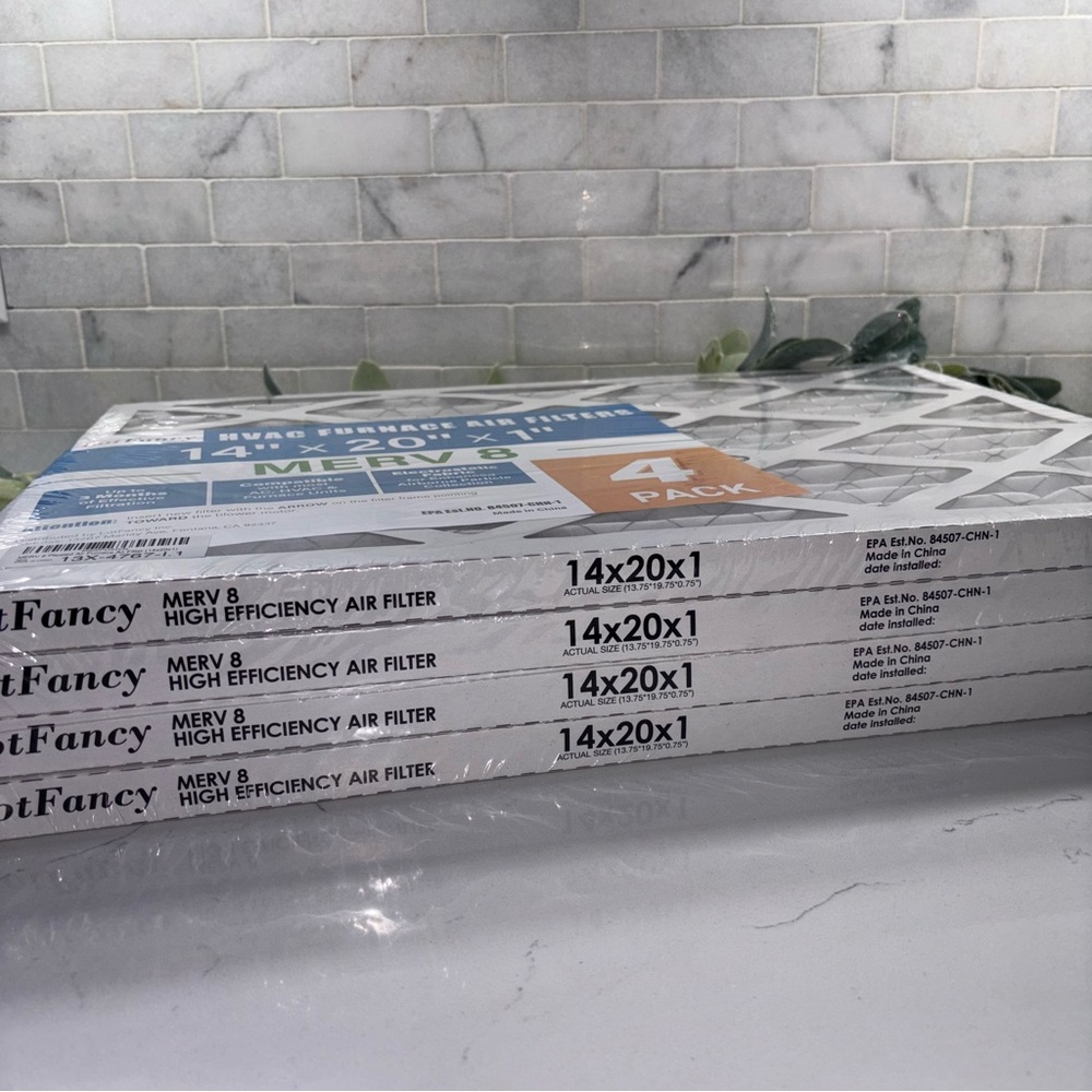 LotFancy HVAC Furnace Air Filters 14x20x1 MERV 8 - Picture 2 of 2